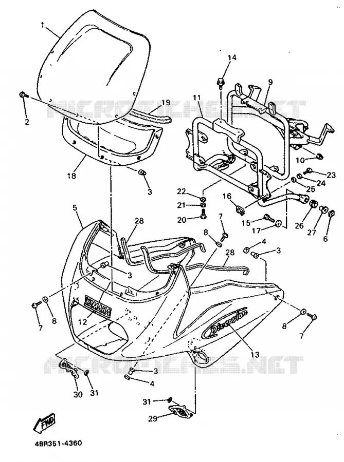CARENAGES 1  Yamaha MOTO 600 1994 XJS DIVERSION  XJ600S