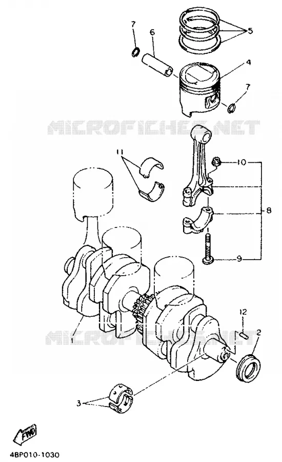 VILEBREQUIN / PISTON Yamaha MOTO 600 1994 XJS DIVERSION  XJ600S