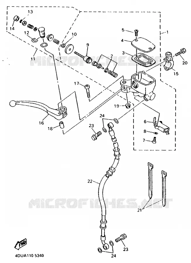 MAITRE CYLINDRE AVANT Yamaha MOTO 600 1995 XJS DIVERSION  XJ600S