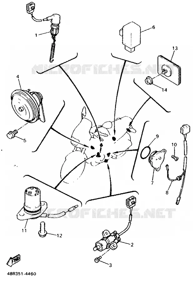 PARTIE ELECTRIQUE 2 Yamaha MOTO 600 1995 XJS DIVERSION  XJ600S