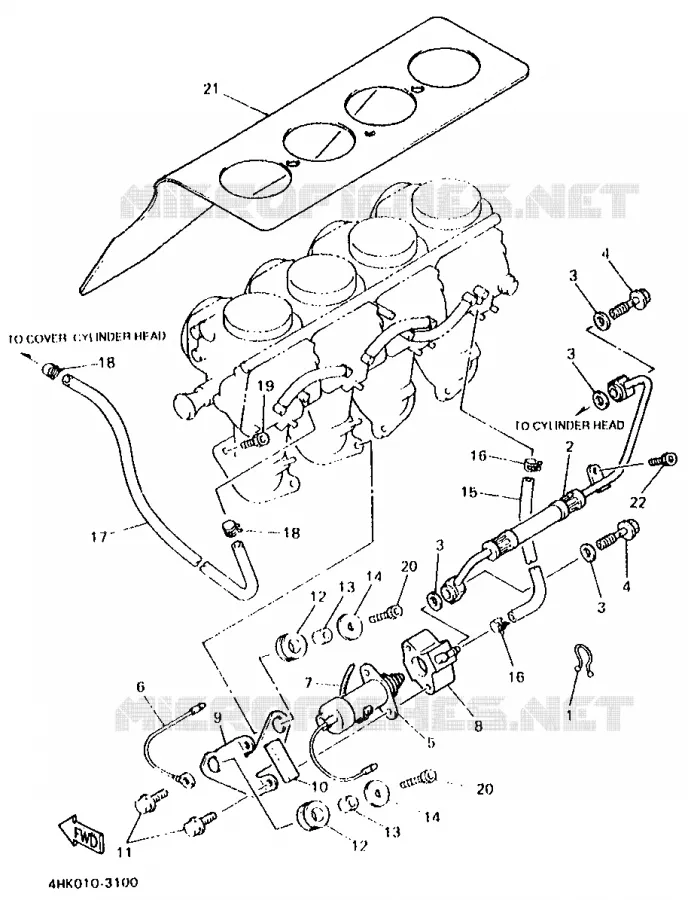 CARBURATEUR 2 Yamaha MOTO 600 1995 XJS DIVERSION  XJ600S