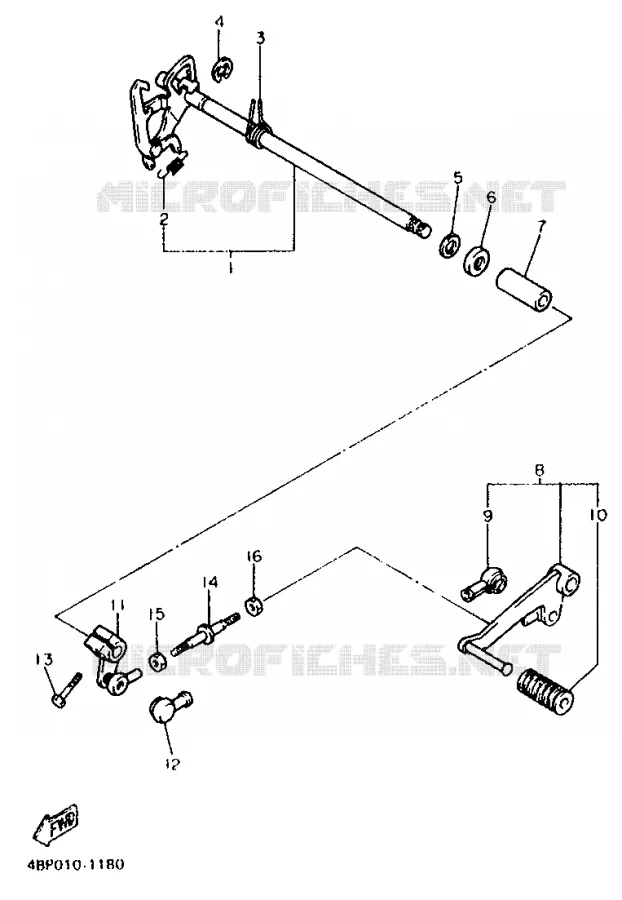 PEDALE DE SELECTEUR Yamaha MOTO 600 1995 XJS DIVERSION  XJ600S