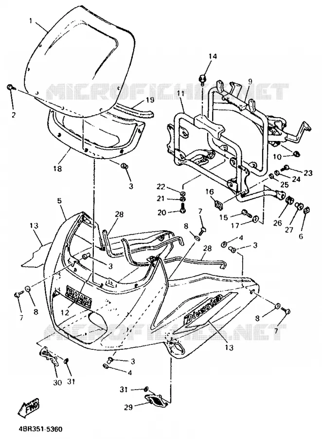 CARENAGES 1  Yamaha MOTO 600 1995 XJS DIVERSION  XJ600S