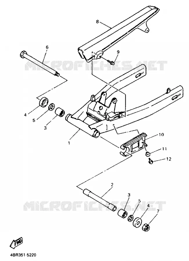 BRAS ARRIERE Yamaha MOTO 600 1996 XJS DIVERSION  XJ600S