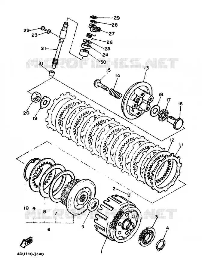 EMBRAYAGE DE DEMARREUR Yamaha MOTO 600 1996 XJS DIVERSION  XJ600S