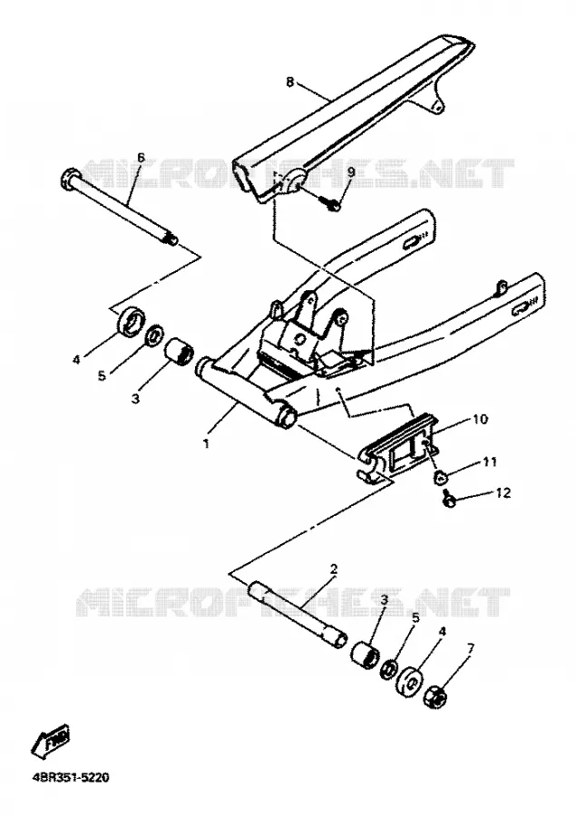 BRAS ARRIERE Yamaha MOTO 600 1996 XJS DIVERSION  XJ600S