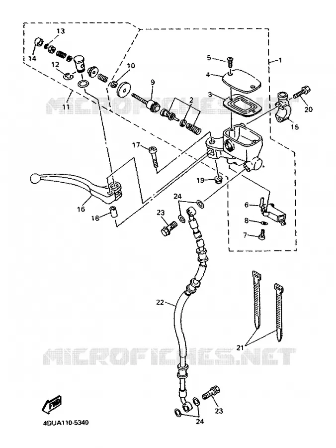 MAITRE CYLINDRE AVANT Yamaha MOTO 600 1996 XJS DIVERSION  XJ600S