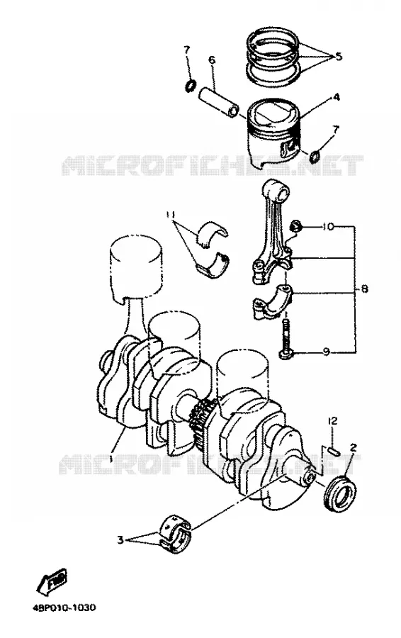 VILEBREQUIN / PISTON Yamaha MOTO 600 1996 XJS DIVERSION  XJ600S