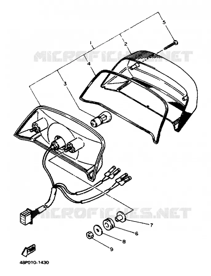 FEU ARRIERE Yamaha MOTO 600 1996 XJS DIVERSION  XJ600S