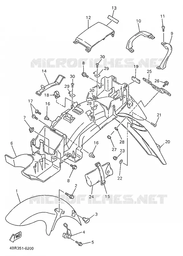 GARDE BOUE Yamaha MOTO 600 1996 XJS DIVERSION  XJ600S