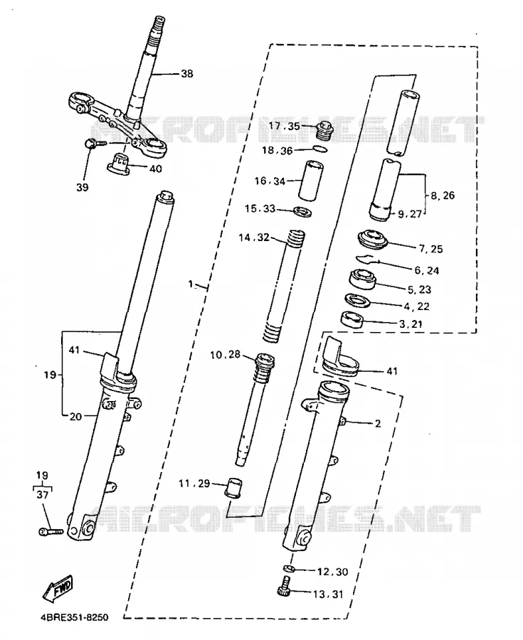 FOURCHE Yamaha MOTO 600 1998 XJS DIVERSION  XJ600S