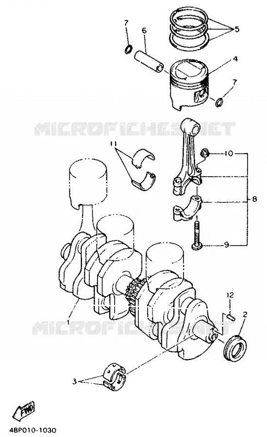VILEBREQUIN / PISTON Yamaha MOTO 600 1998 XJS DIVERSION  XJ600S