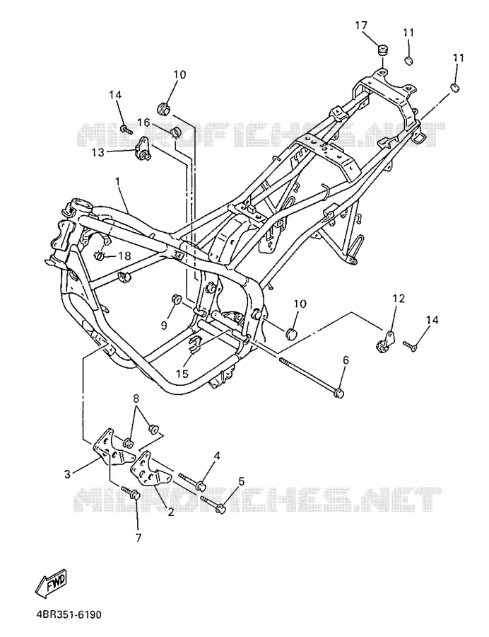 CADRE Yamaha MOTO 600 1998 XJS DIVERSION  XJ600S