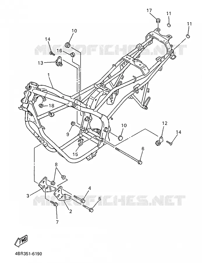 CADRE Yamaha MOTO 600 1998 XJS DIVERSION  XJ600S