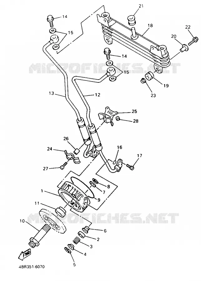 RADIATEUR D'HUILE / ECHANGEUR Yamaha MOTO 600 1998 XJS DIVERSION  XJ600S