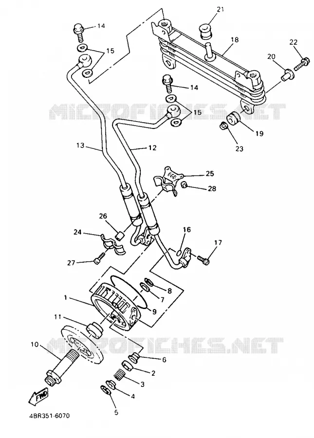 RADIATEUR D'HUILE / ECHANGEUR Yamaha MOTO 600 1998 XJS DIVERSION  XJ600S