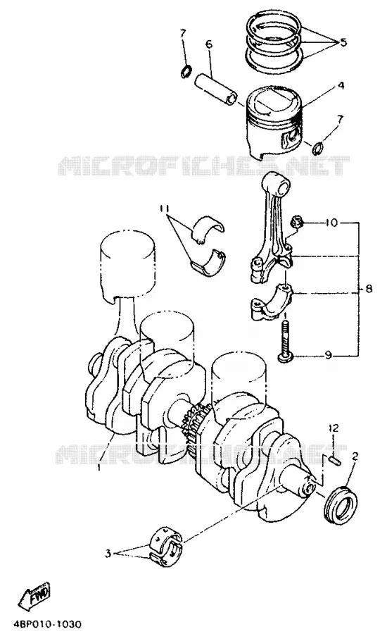 VILEBREQUIN / PISTON Yamaha MOTO 600 1998 XJS DIVERSION  XJ600S