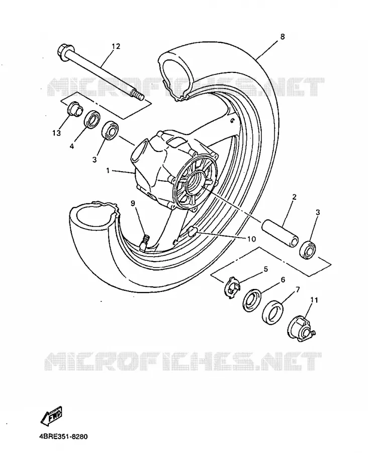 ROUE AVANT Yamaha MOTO 600 1998 XJS DIVERSION  XJ600S