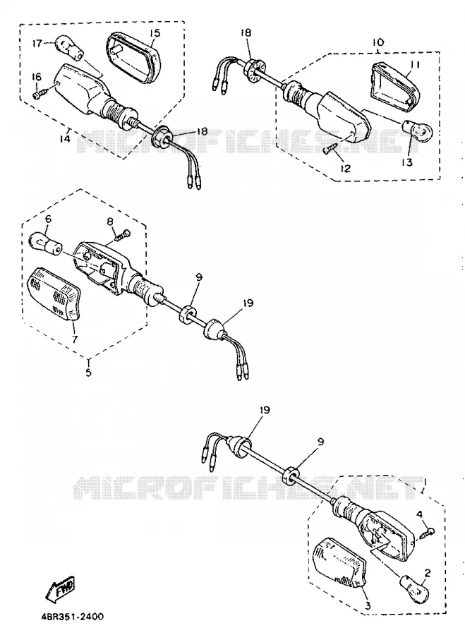 CLIGNOTANT Yamaha MOTO 600 1998 XJS DIVERSION  XJ600S