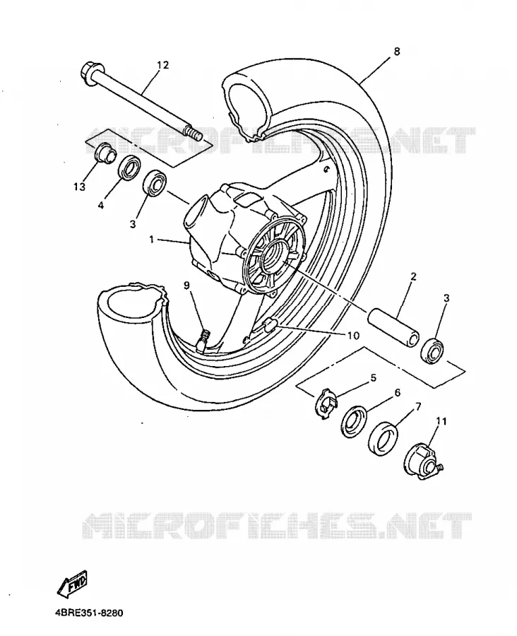 ROUE AVANT Yamaha MOTO 600 1998 XJS DIVERSION  XJ600S
