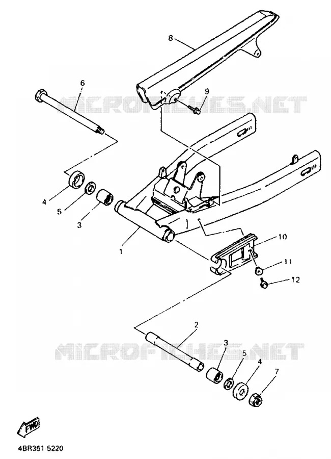 BRAS ARRIERE Yamaha MOTO 600 1998 XJS DIVERSION  XJ600S