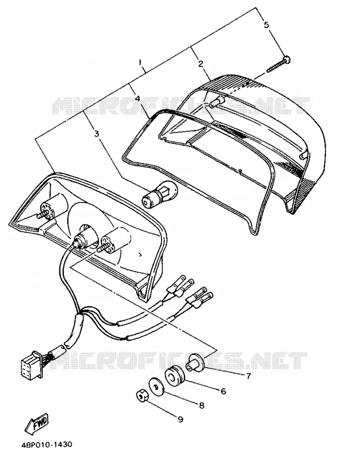 FEU ARRIERE Yamaha MOTO 600 1998 XJS DIVERSION  XJ600S