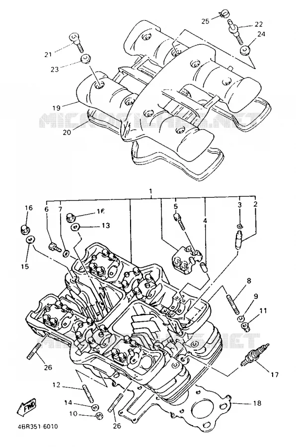 CULASSE Yamaha MOTO 600 1998 XJS DIVERSION  XJ600S