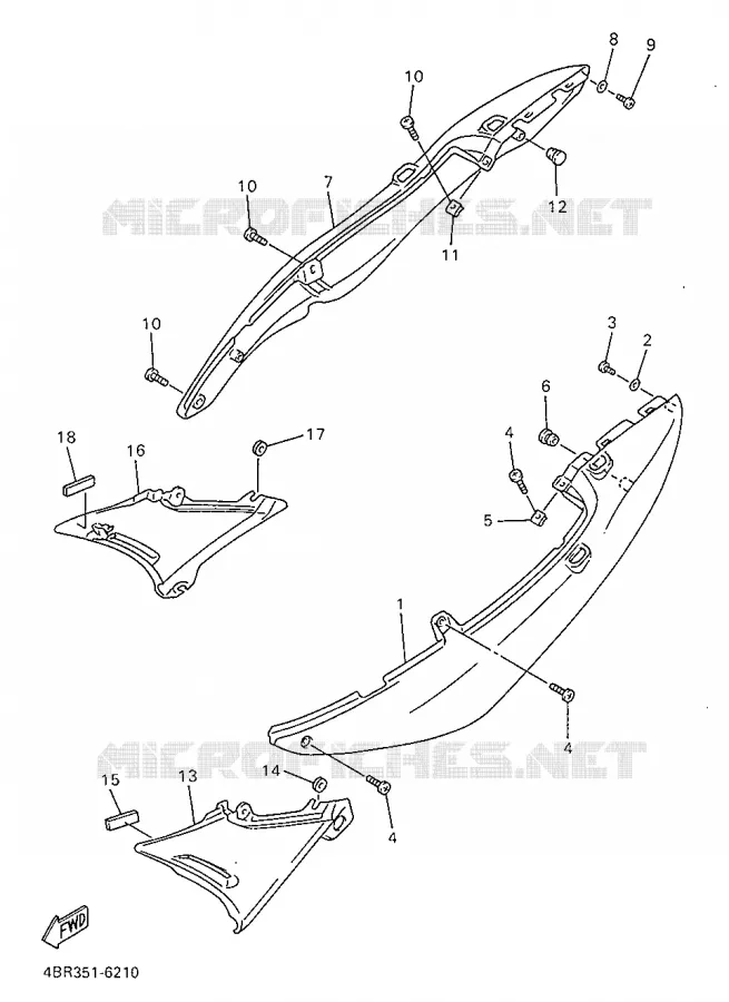 COUVERCLE LATERAL Yamaha MOTO 600 1999 XJS DIVERSION  XJ600S