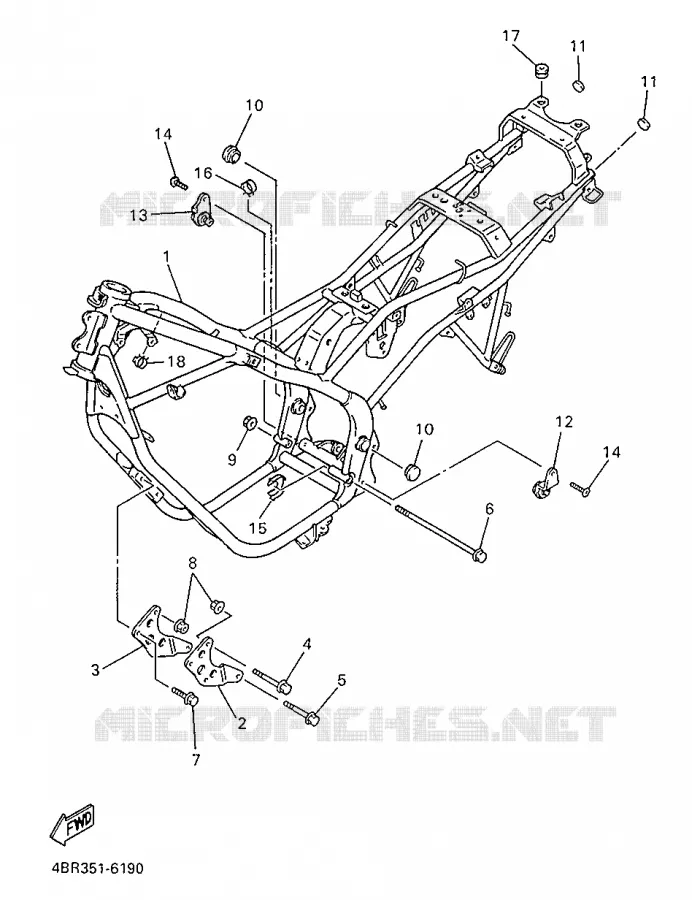CADRE Yamaha MOTO 600 1999 XJS DIVERSION  XJ600S