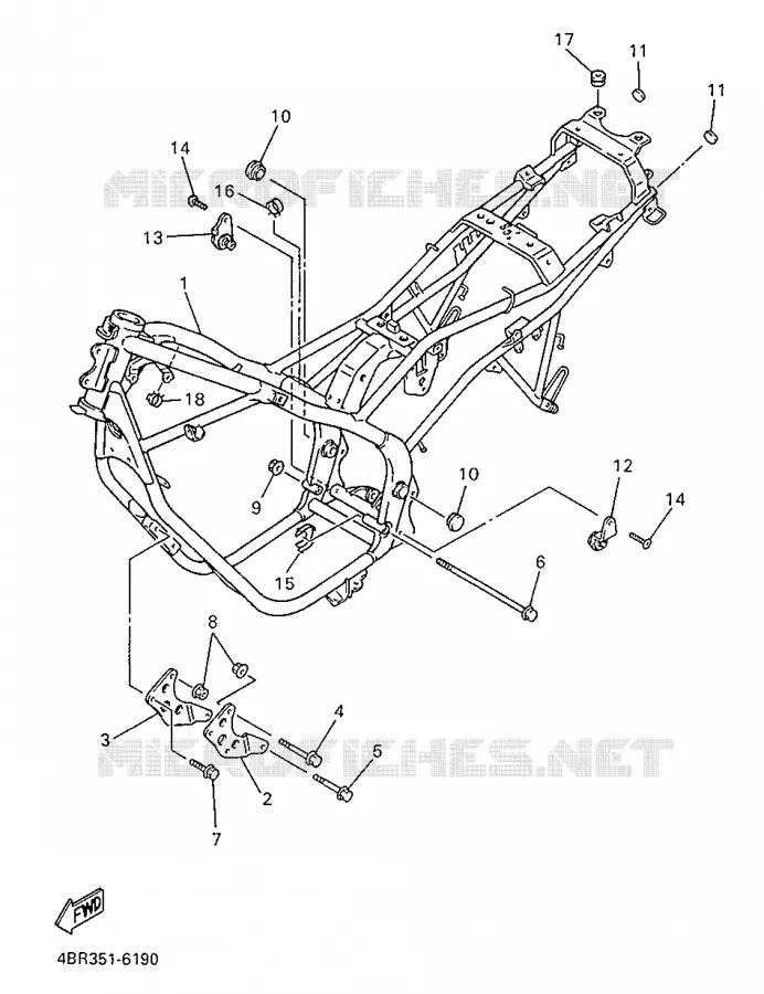 CADRE Yamaha MOTO 600 1999 XJS DIVERSION  XJ600S