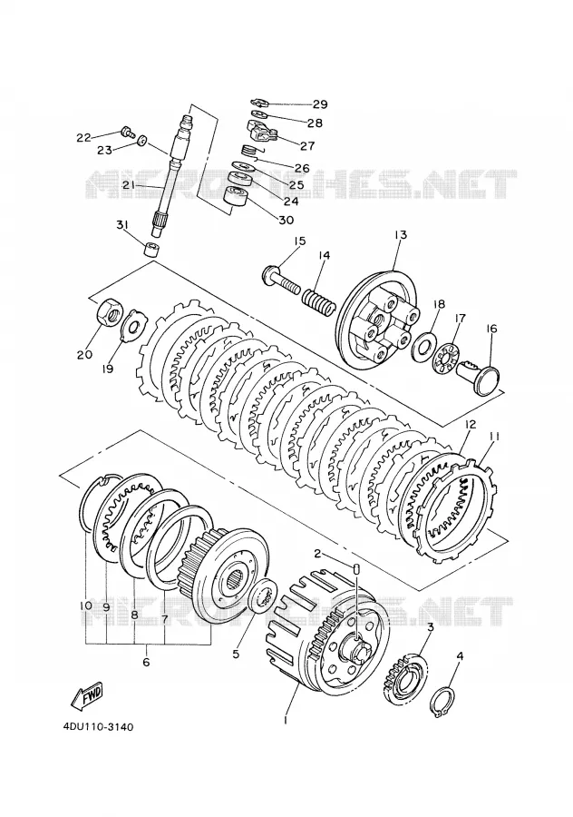 EMBRAYAGE DE DEMARREUR Yamaha MOTO 600 2000 XJS DIVERSION  XJ600S