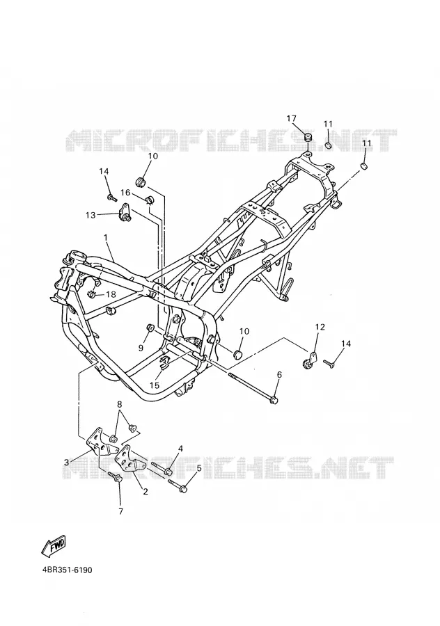 CADRE Yamaha MOTO 600 2001 XJS DIVERSION  XJ600S
