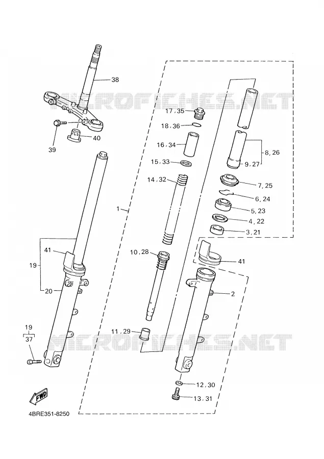 FOURCHE Yamaha MOTO 600 2001 XJS DIVERSION  XJ600S