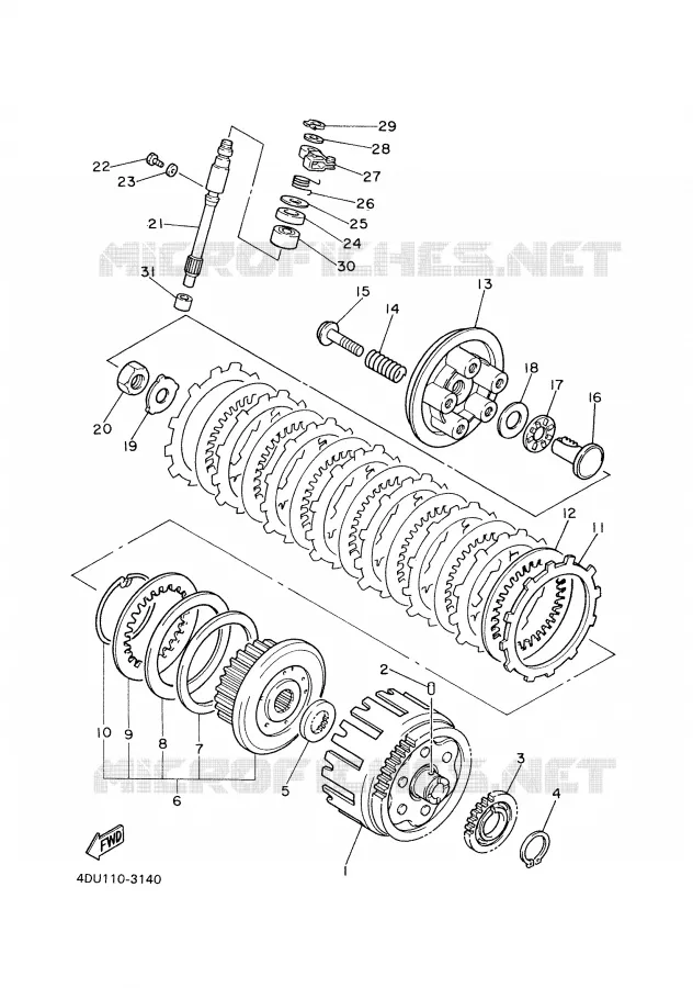 EMBRAYAGE DE DEMARREUR Yamaha MOTO 600 2001 XJS DIVERSION  XJ600S