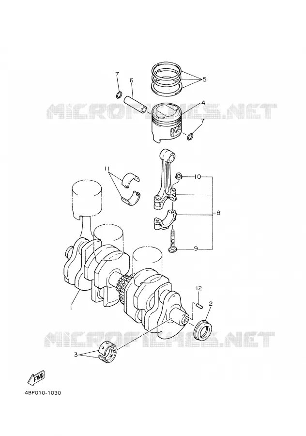 VILEBREQUIN / PISTON Yamaha MOTO 600 2001 XJS DIVERSION  XJ600S