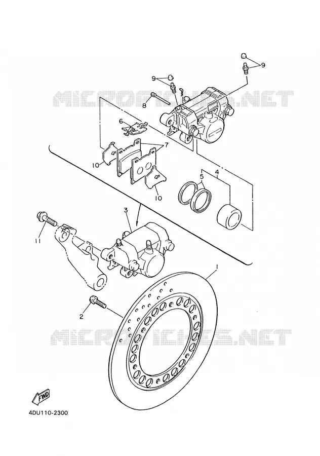 ETRIER DE FREIN ARRIERE Yamaha MOTO 600 2001 XJS DIVERSION  XJ600S