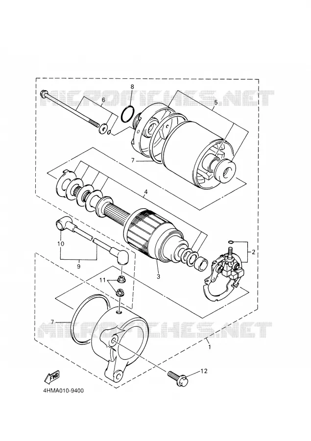 DEMARREUR Yamaha MOTO 600 2001 XJS DIVERSION  XJ600S