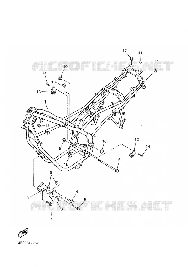 CADRE Yamaha MOTO 600 2001 XJS DIVERSION  XJ600S
