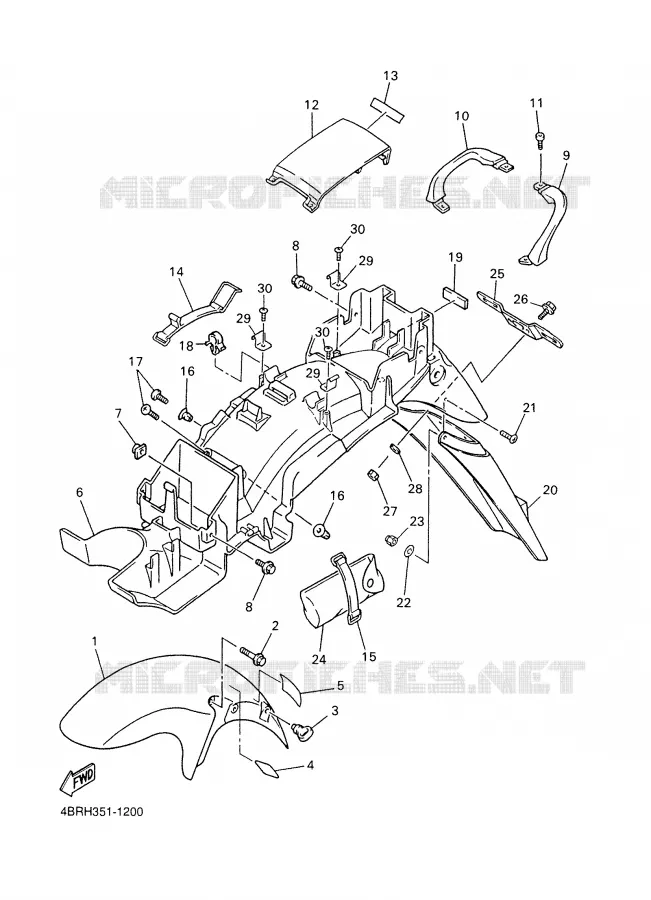 GARDE BOUE Yamaha MOTO 600 2001 XJS DIVERSION  XJ600S