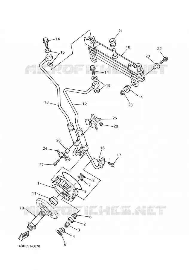 RADIATEUR D'HUILE / ECHANGEUR Yamaha MOTO 600 2001 XJS DIVERSION  XJ600S