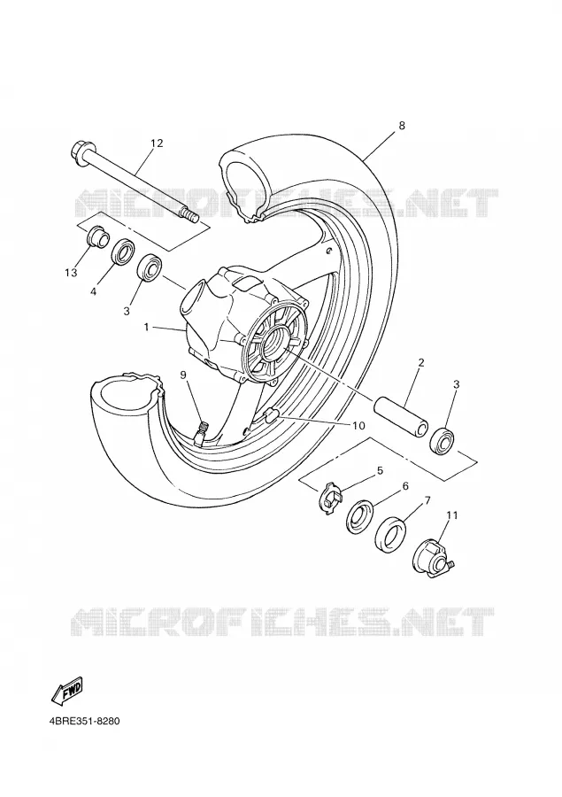 ROUE AVANT Yamaha MOTO 600 2001 XJS DIVERSION  XJ600S