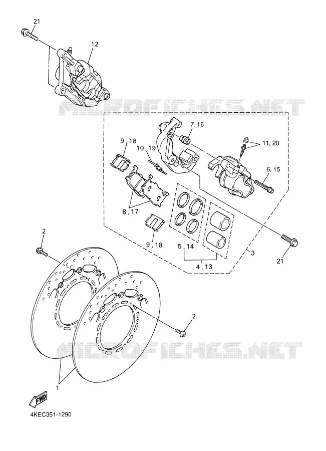 ETRIER DE FREIN AVANT Yamaha MOTO 600 2002 XJS DIVERSION  XJ600S