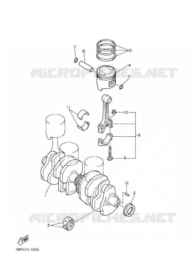 VILEBREQUIN / PISTON Yamaha MOTO 600 2002 XJS DIVERSION  XJ600S