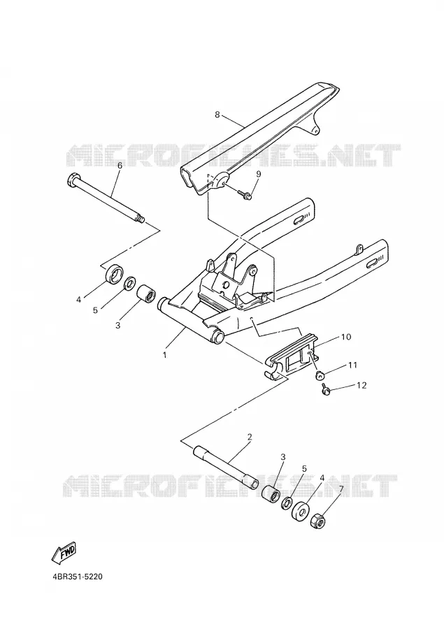BRAS ARRIERE Yamaha MOTO 600 2002 XJS DIVERSION  XJ600S