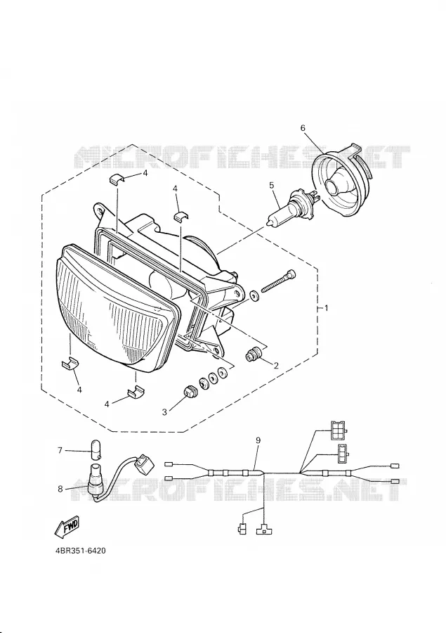 PHARE  Yamaha MOTO 600 2002 XJS DIVERSION  XJ600S