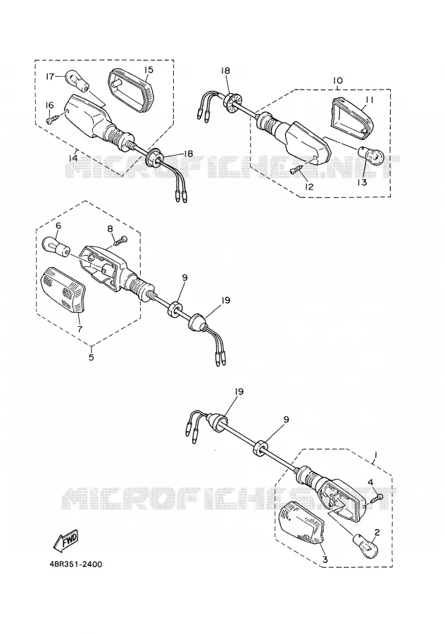 CLIGNOTANT Yamaha MOTO 600 2002 XJS DIVERSION  XJ600S