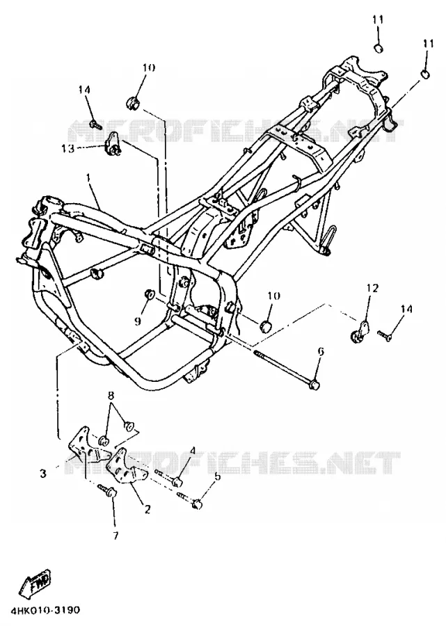 CADRE Yamaha MOTO 600 1994 XJS DIVERSION  XJ600S (25.1KW)