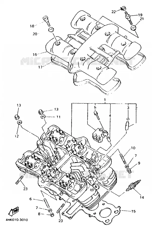 CULASSE Yamaha MOTO 600 1993 XJS DIVERSION  XJ600S (37KW)