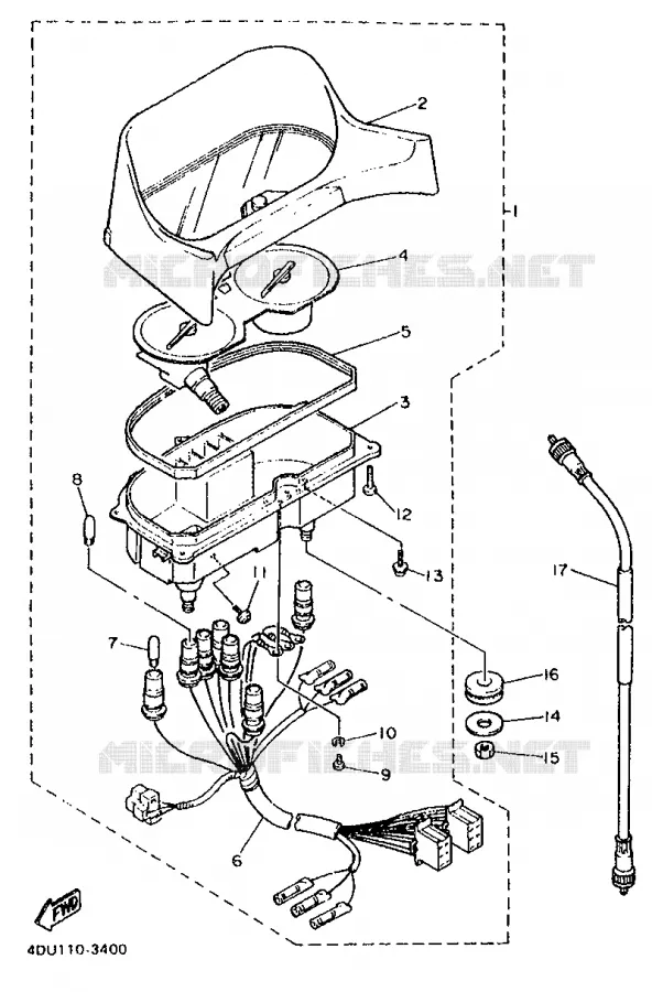 COMPTEUR  Yamaha MOTO 600 1994 XJS DIVERSION  XJ600S (37KW)