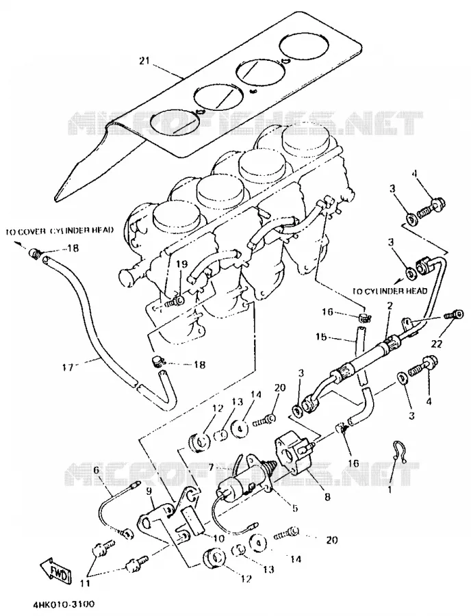 CARBURATEUR 2 Yamaha MOTO 600 1995 XJS DIVERSION  XJ600S (37KW)